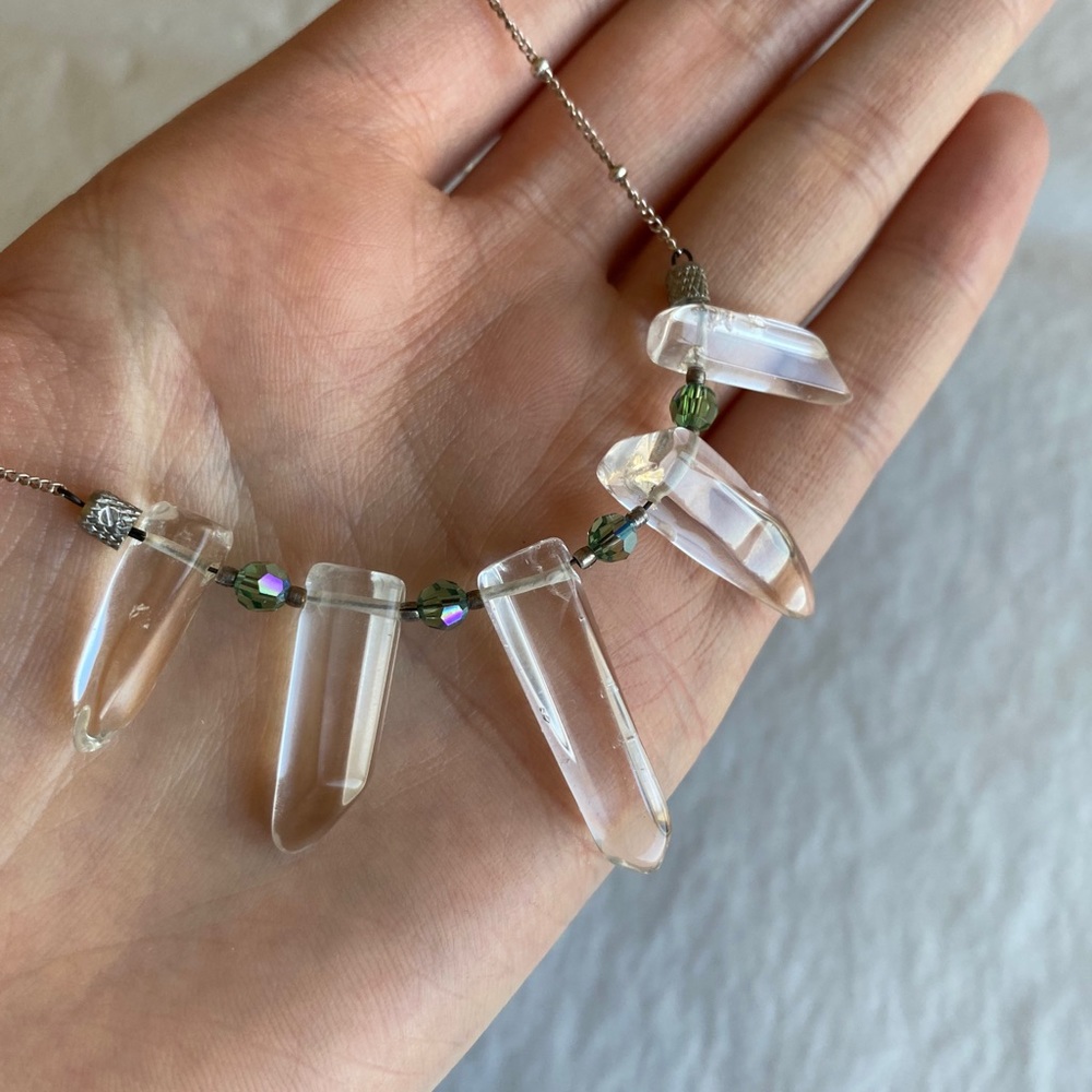 Emerald Crystal Necklace 🌿